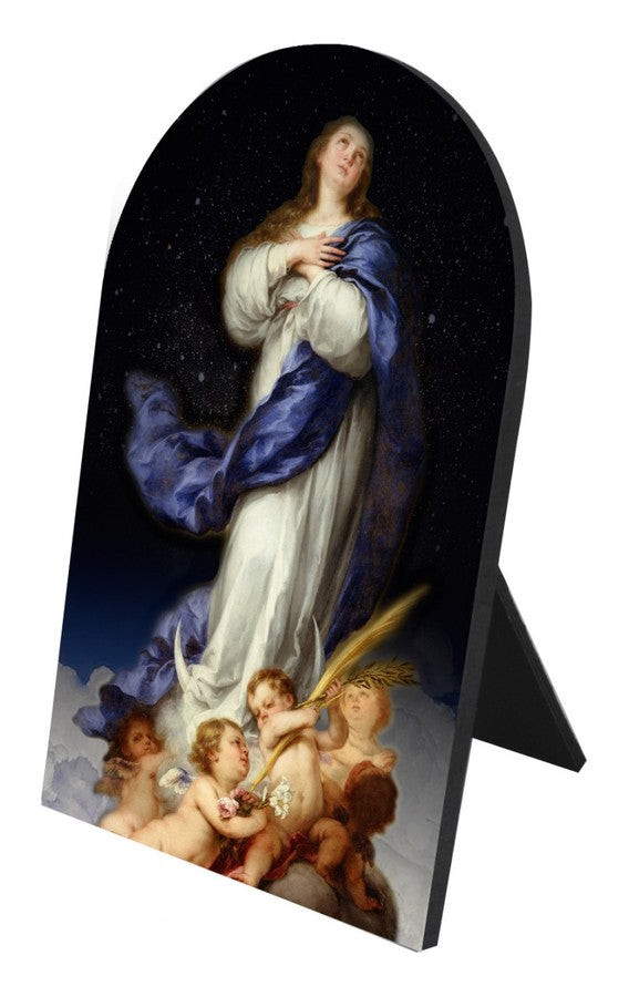 Immaculate Conception Arched Desk Plaque