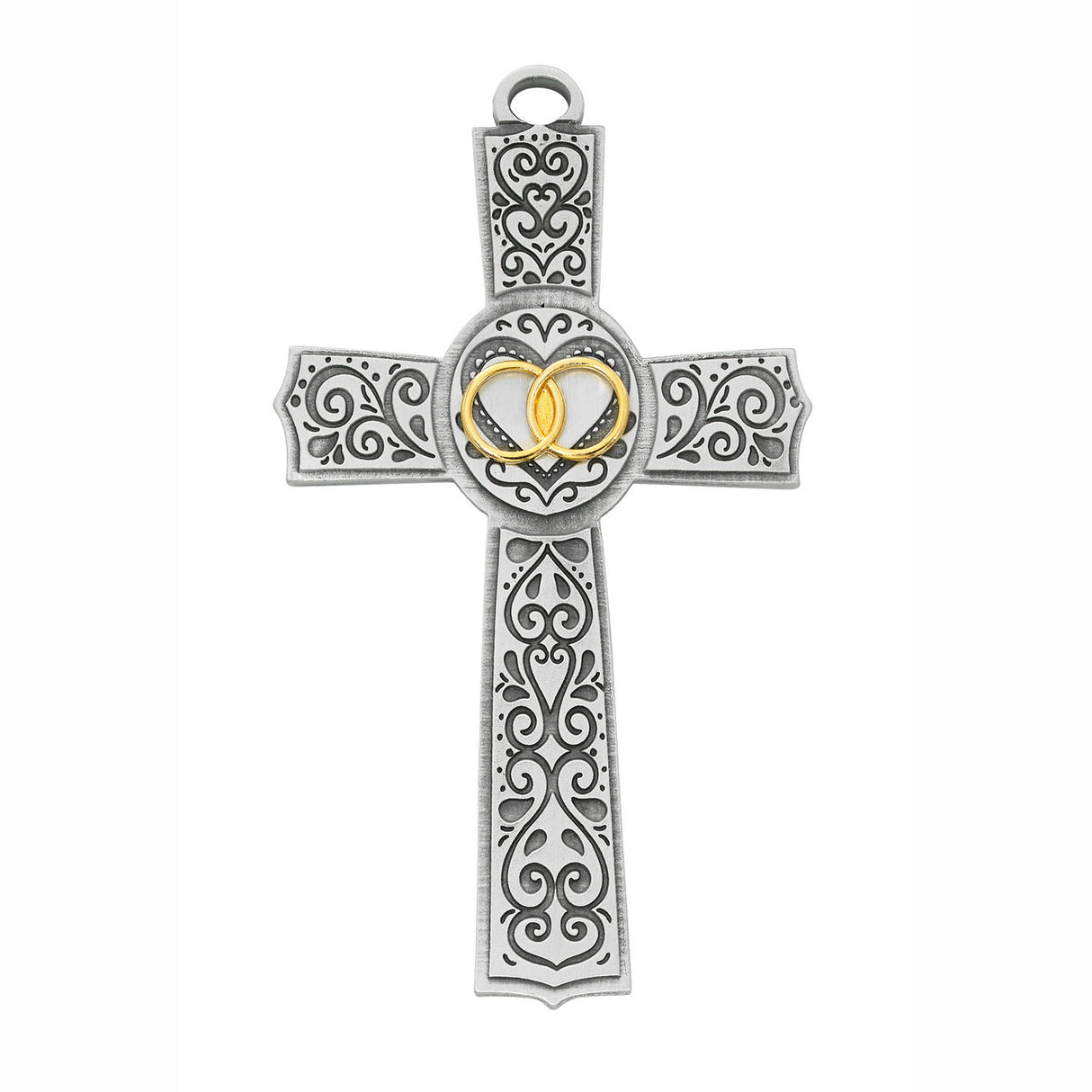 Filigree Pewter Wedding Wall Cross