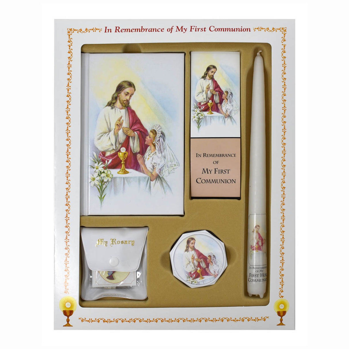 Girl's Cathedral Edition 1st Mass Book Deluxe Gift Set - 808/38G