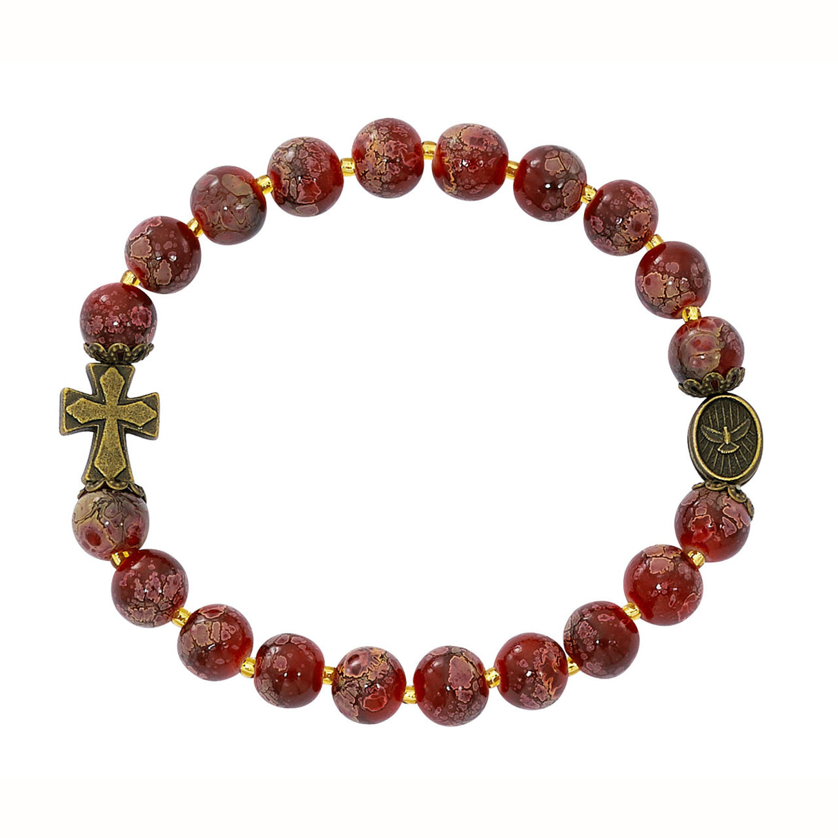 Red Holy Spirit Stretch Bracelet BR976C