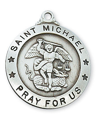 Saint Michael Sterling Silver Pendant L575MK