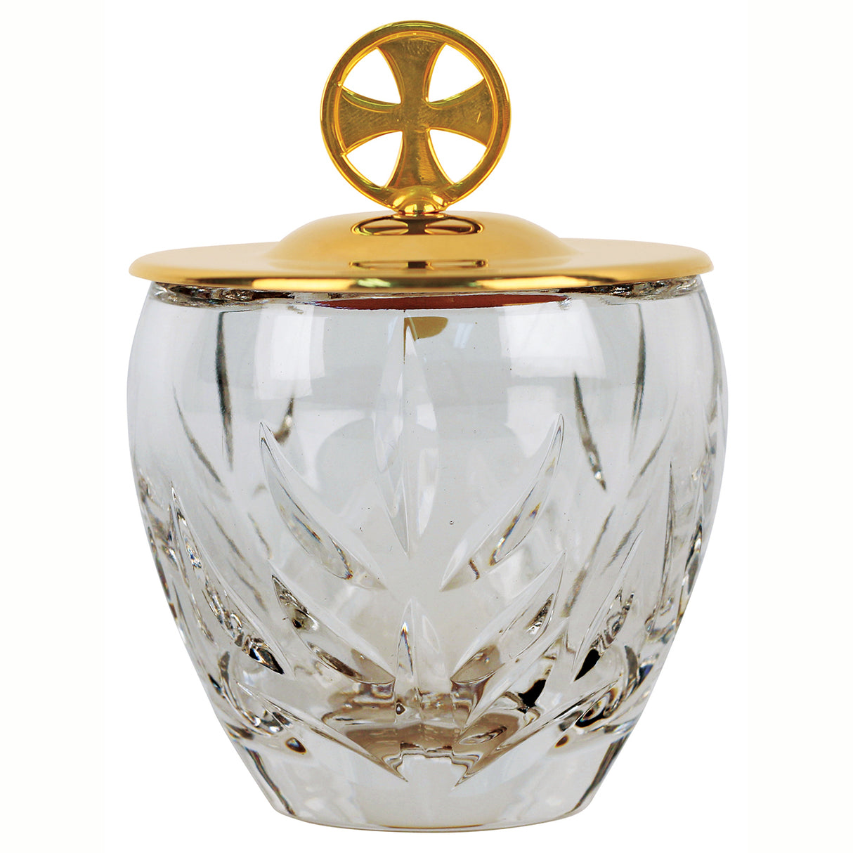 Crystal Ablution Cup with Gold Plated Cover K119