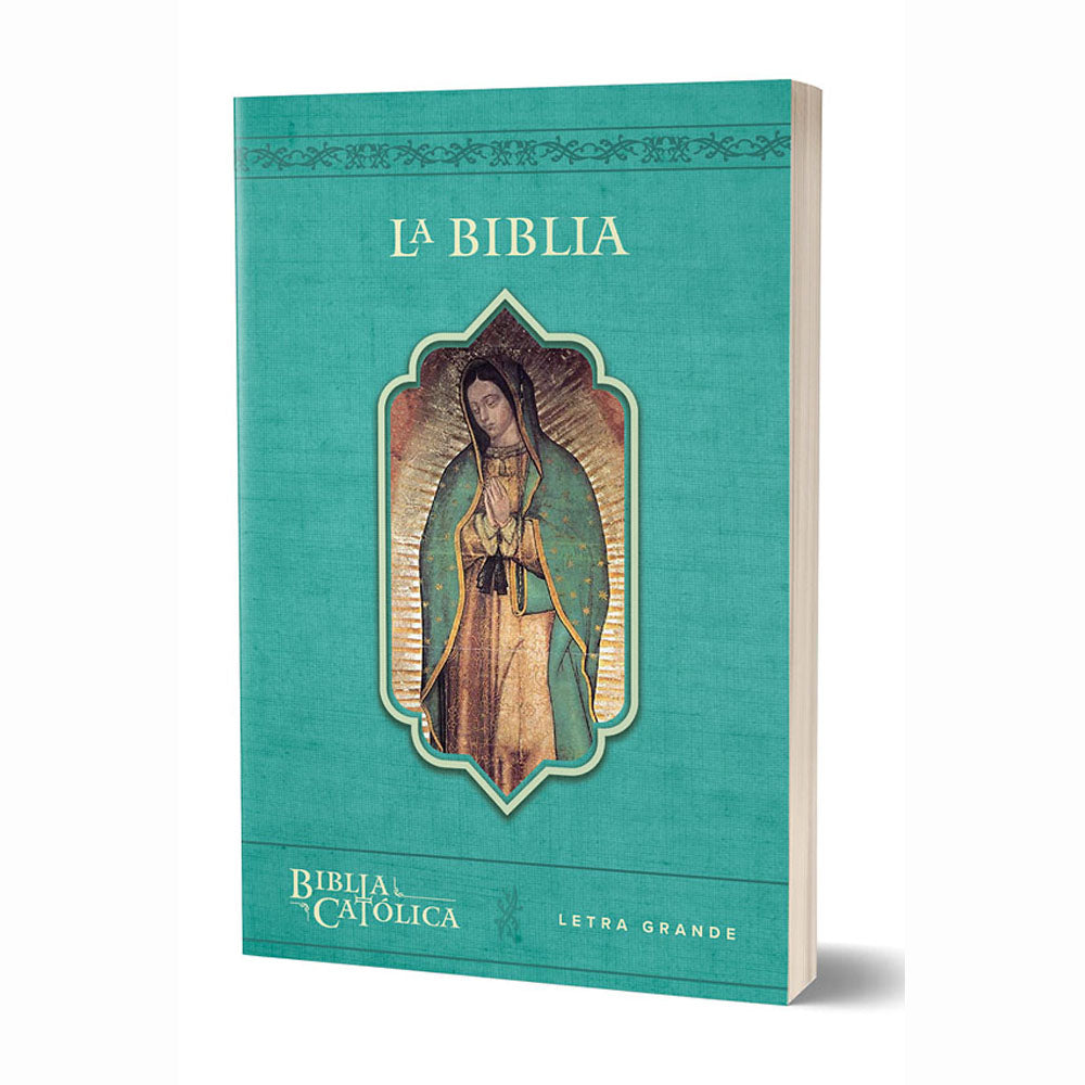 La Biblia Católica: Edición Rustica letra grande Guadalupe Cover