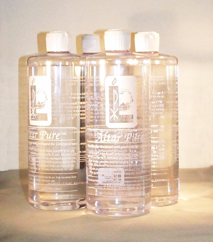 1 Quart Bottles of Liquid Paraffin for "Oil" candles - 4ct per Box