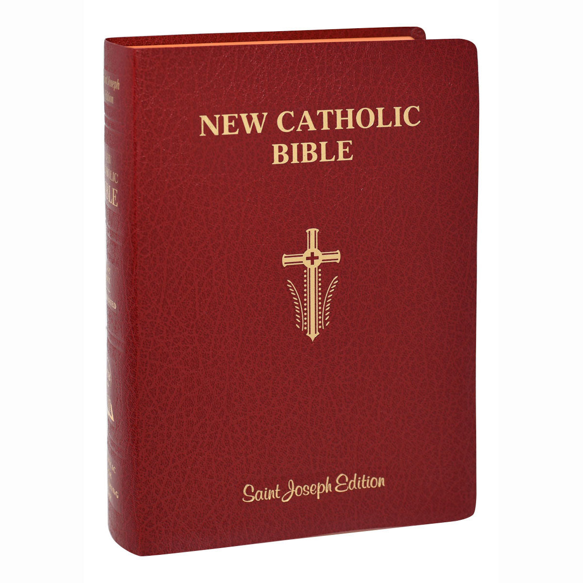 St Joseph New Catholic Bible Imitation Red Leather 617/10