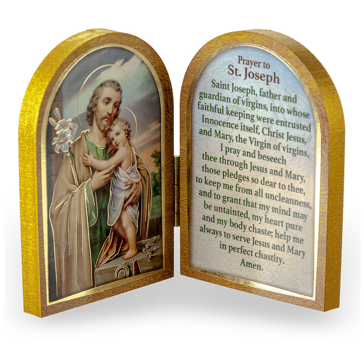 Saint Joseph 3.5 x 4.75 inch Diptych