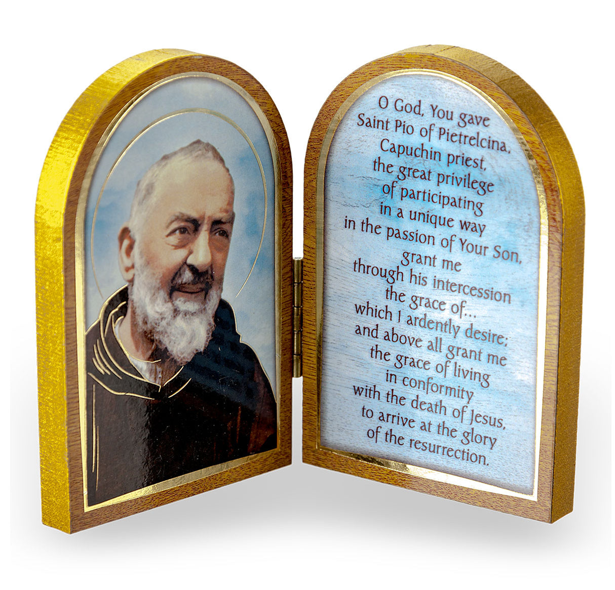 Saint Pio Pietrelcina 3.5 x 4.75 inch Diptych