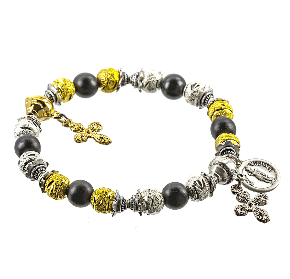 Conquer Evil St Michael Stretch Bracelet