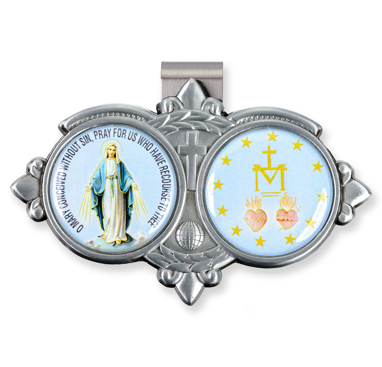 Full Color Miraculous Medal Visor Clip VR253
