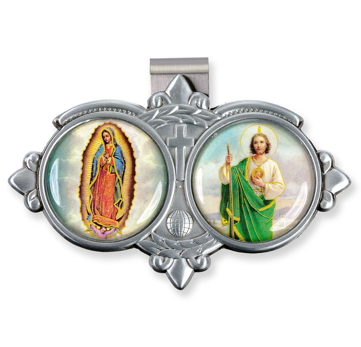 Color Guadalupe & St Jude Visor Clip VR320