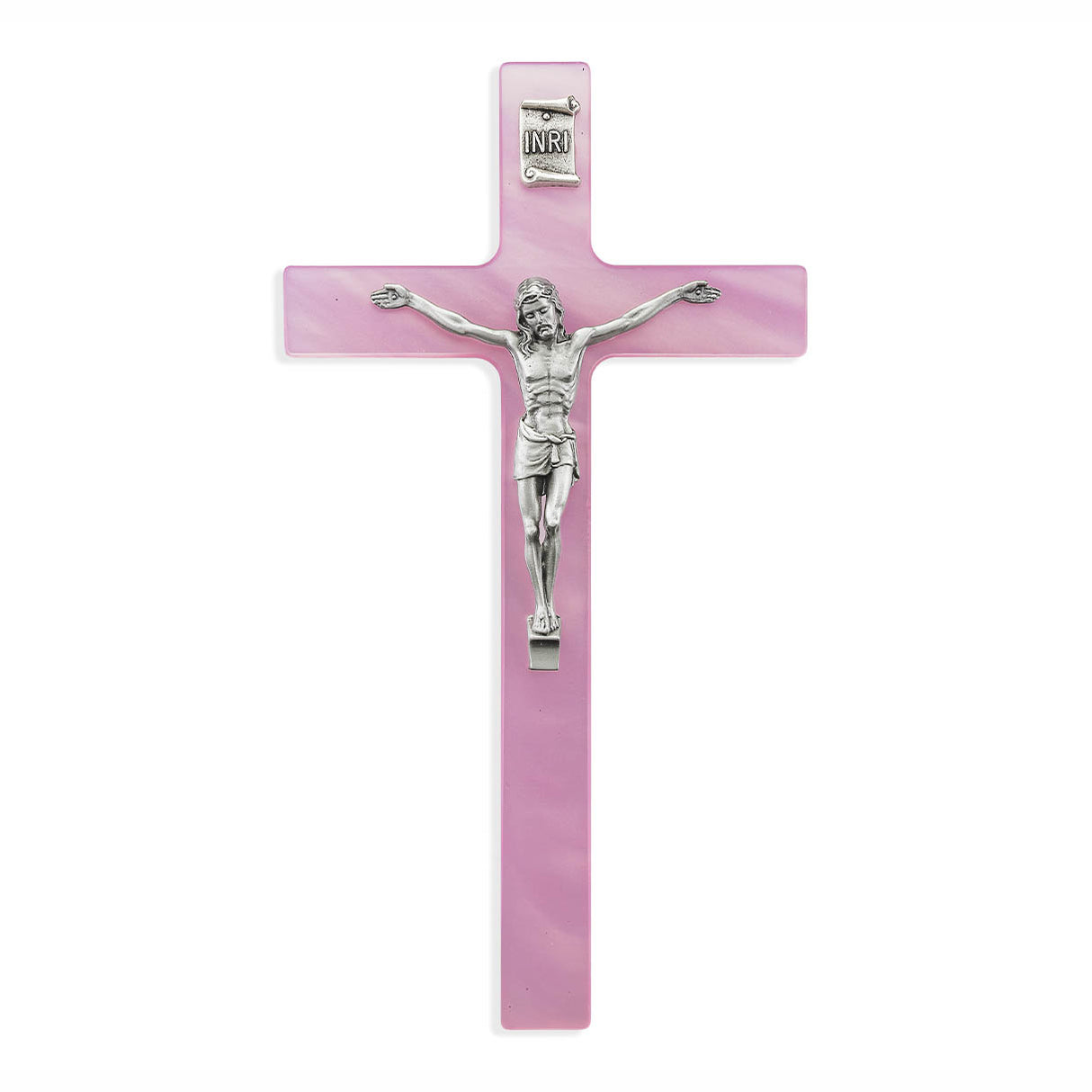 7 inch Pink Pearlized Crucifix 41P-7PP
