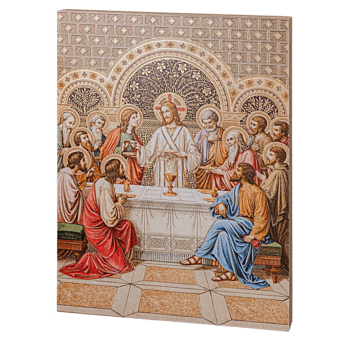 Last Supper Gold Foil Embossed Wall Plaque