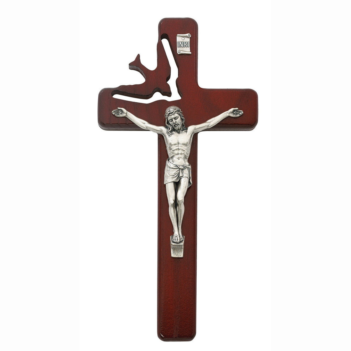 8in Cherry Holy Spirit Crucifix
