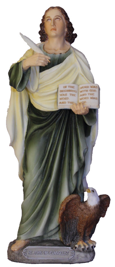 St John the Evangelist Color Statue - 8 inches tall