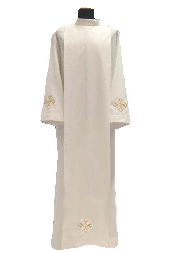 Italian Gold Embroidered Crosses Alb 0631/06