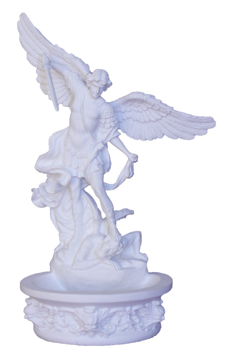 St. MIchael the Archangel White Holy Water Font