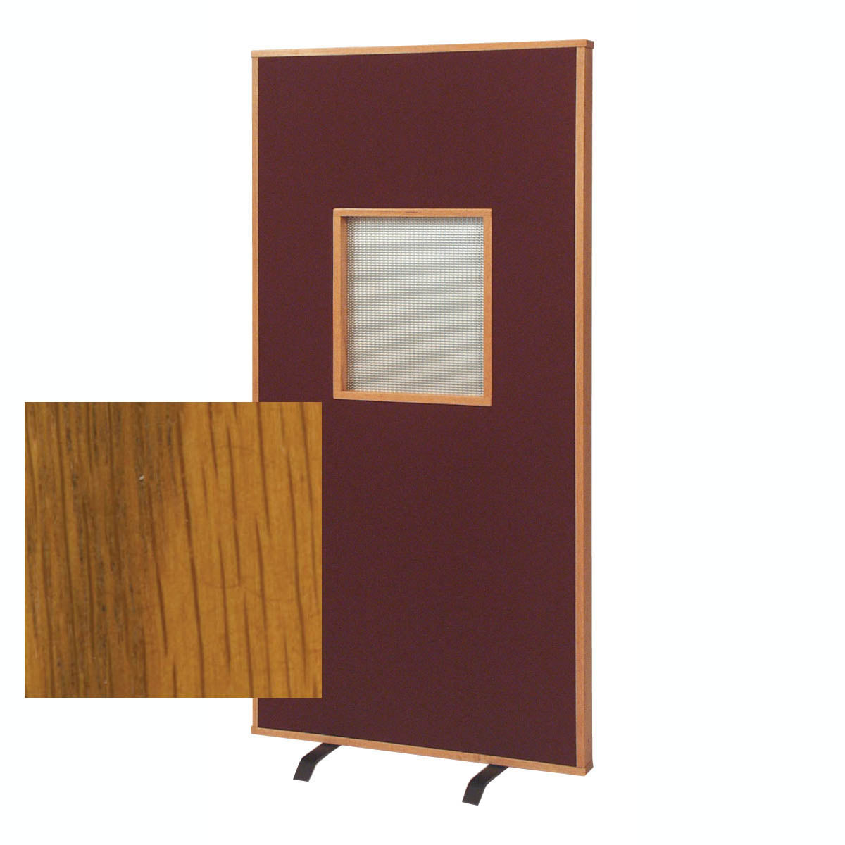 Confessional Screen with Opening in Harvest Oak Finish W176