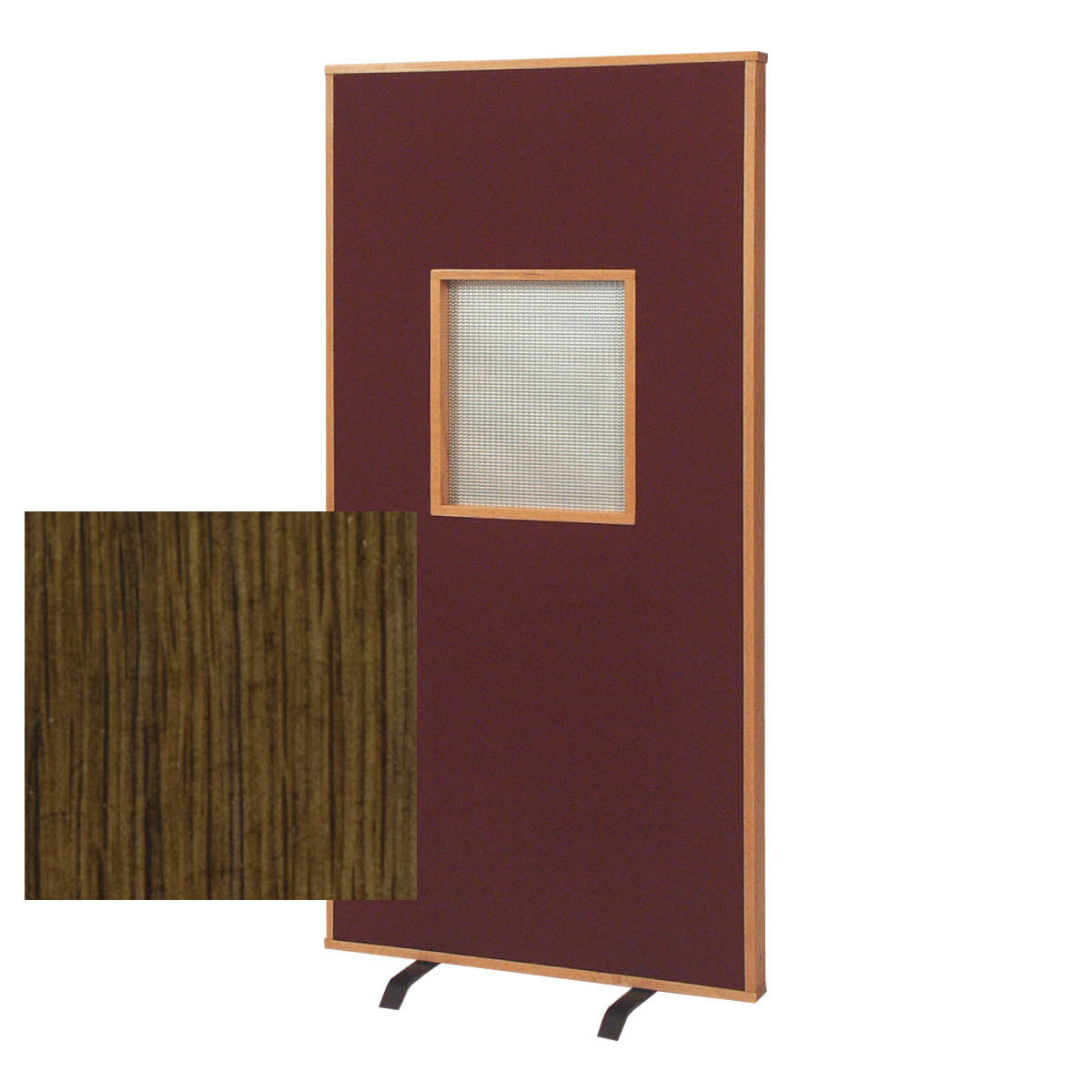 Confessional Screen with Opening in Walnut Finish W176