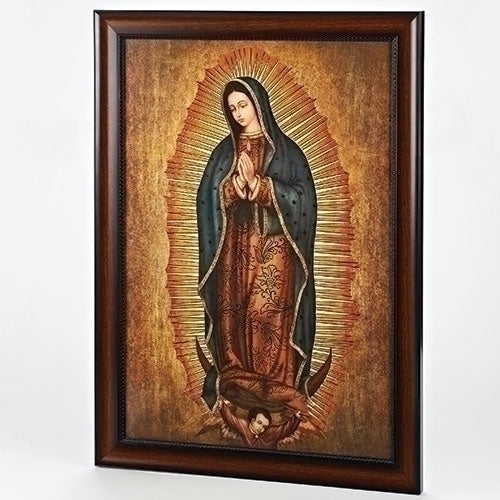 27in. Our Lady of Guadalupe Framed Wood Wall Panel 66454