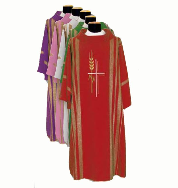Pure Wool Dalmatic with Gold Metalic & Red Cross 216