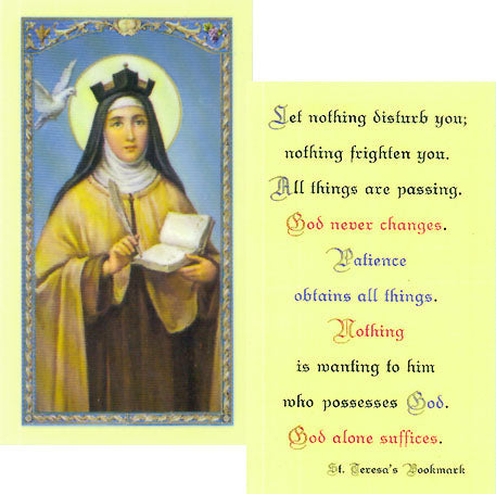 Saint Teresa of Avila Holy Card - 800-312
