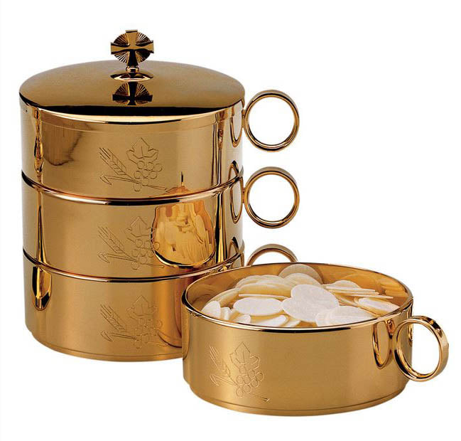 Grape & Leaf Stackable Ciborium Bowls 1815