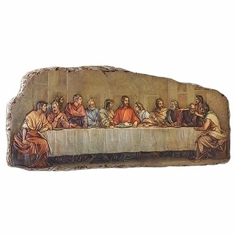 7.5x4 inch Last Supper Relief Wall Plaque