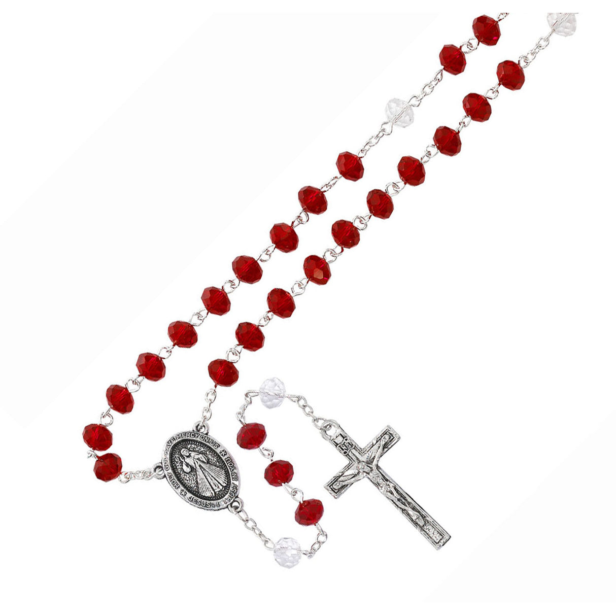 Divine Mercy Faceted Glass Chaplet