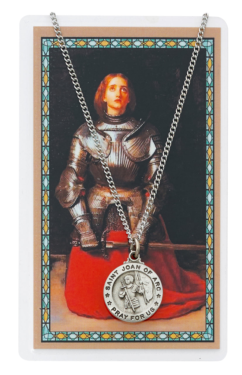 St Joan of Arc Prayer Card and Medal Set