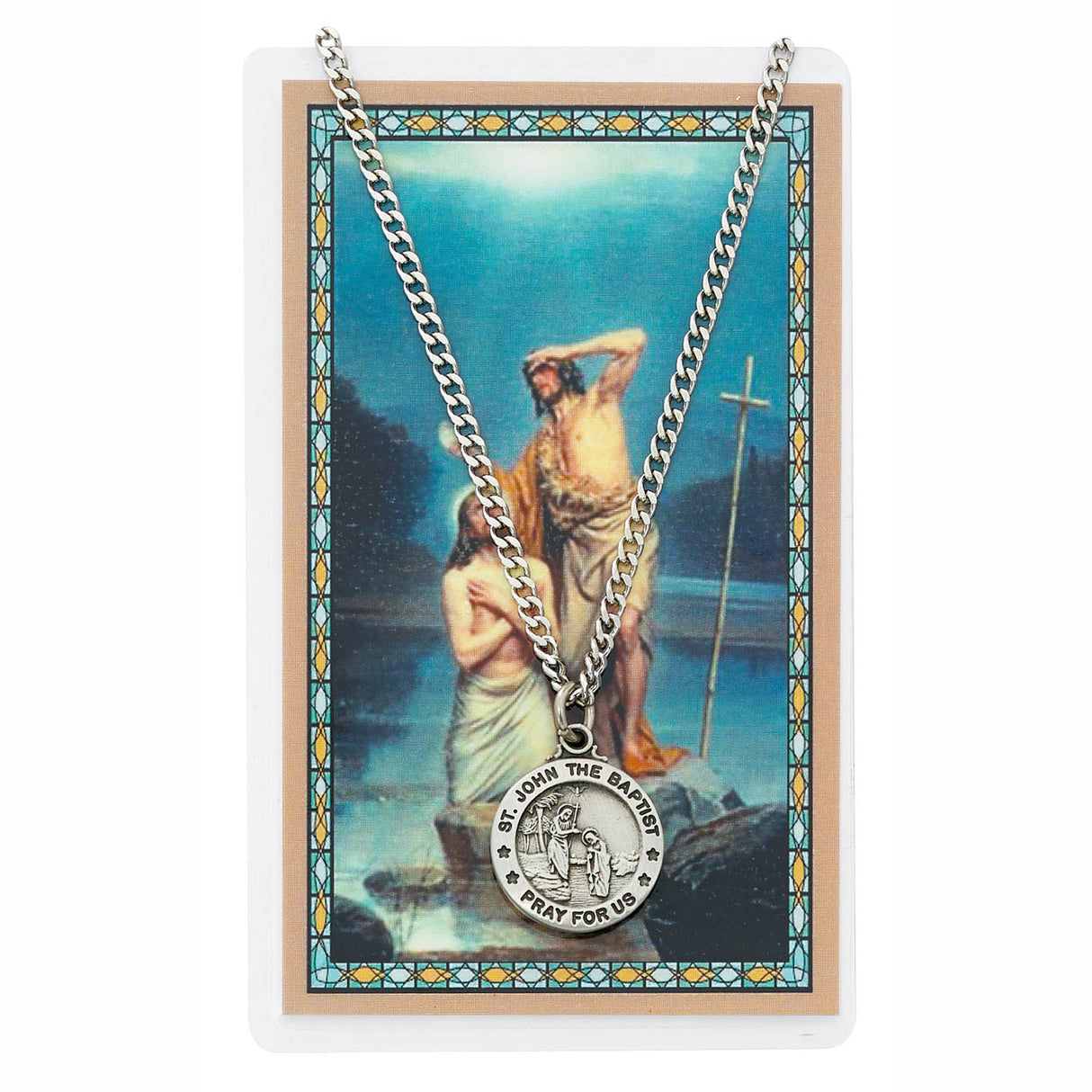 St John the Baptist Prayer Card and Medal Set
