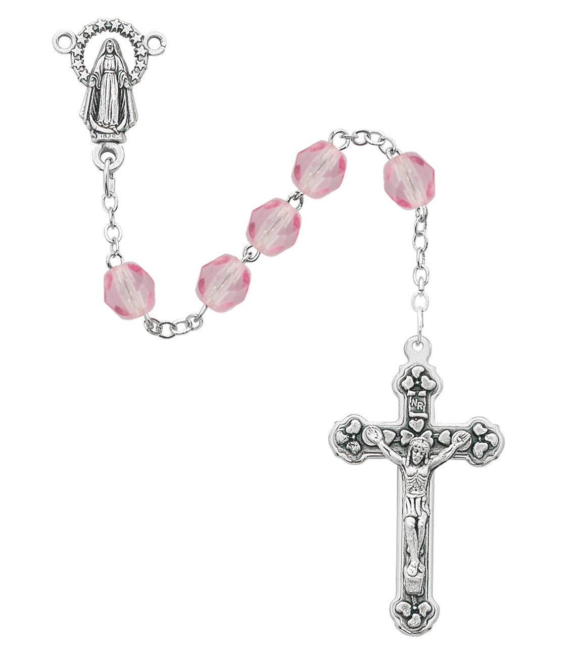 October Rose Fire Polished Rosary