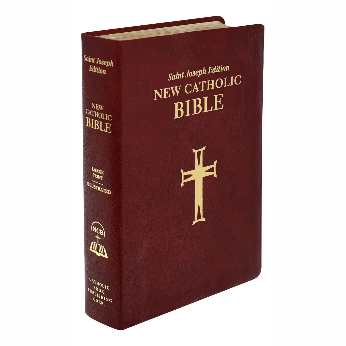 St. Joseph New Catholic Bible - Large Print Burgundy Leather 614/13BG