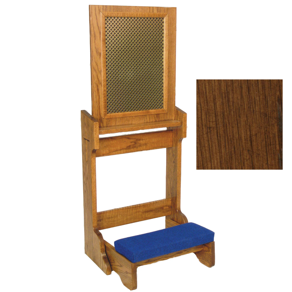 Antique Cherry Confessional Prie Dieu with Folding Kneeler 2455