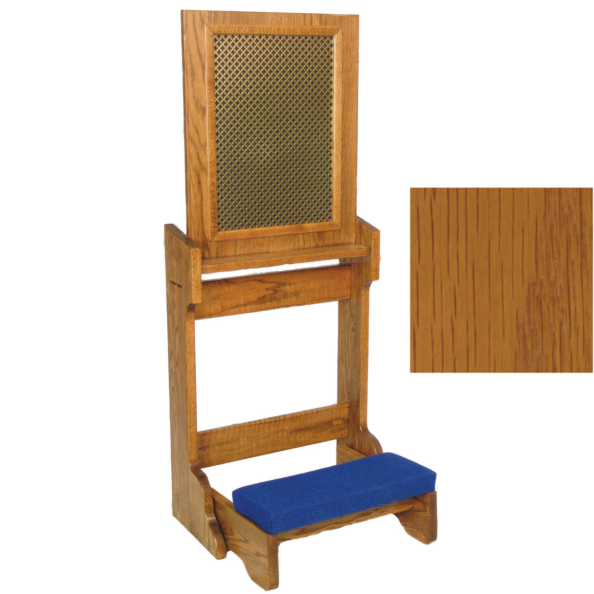 Golden Oak Confessional Prie Dieu with Folding Kneeler 2455
