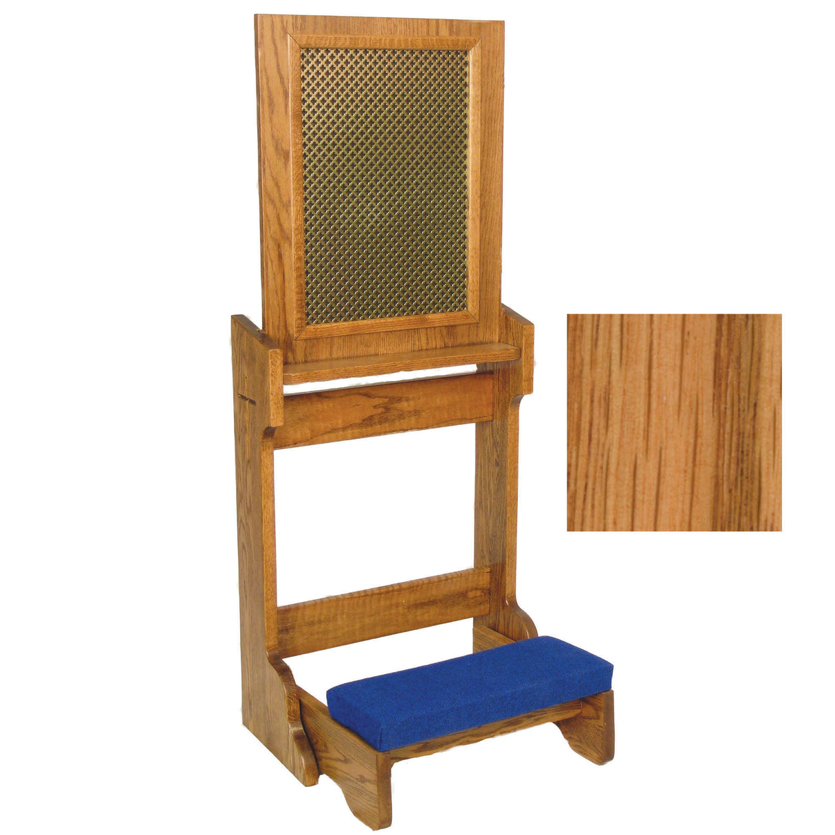 Light Oak Confessional Prie Dieu with Folding Kneeler 2455