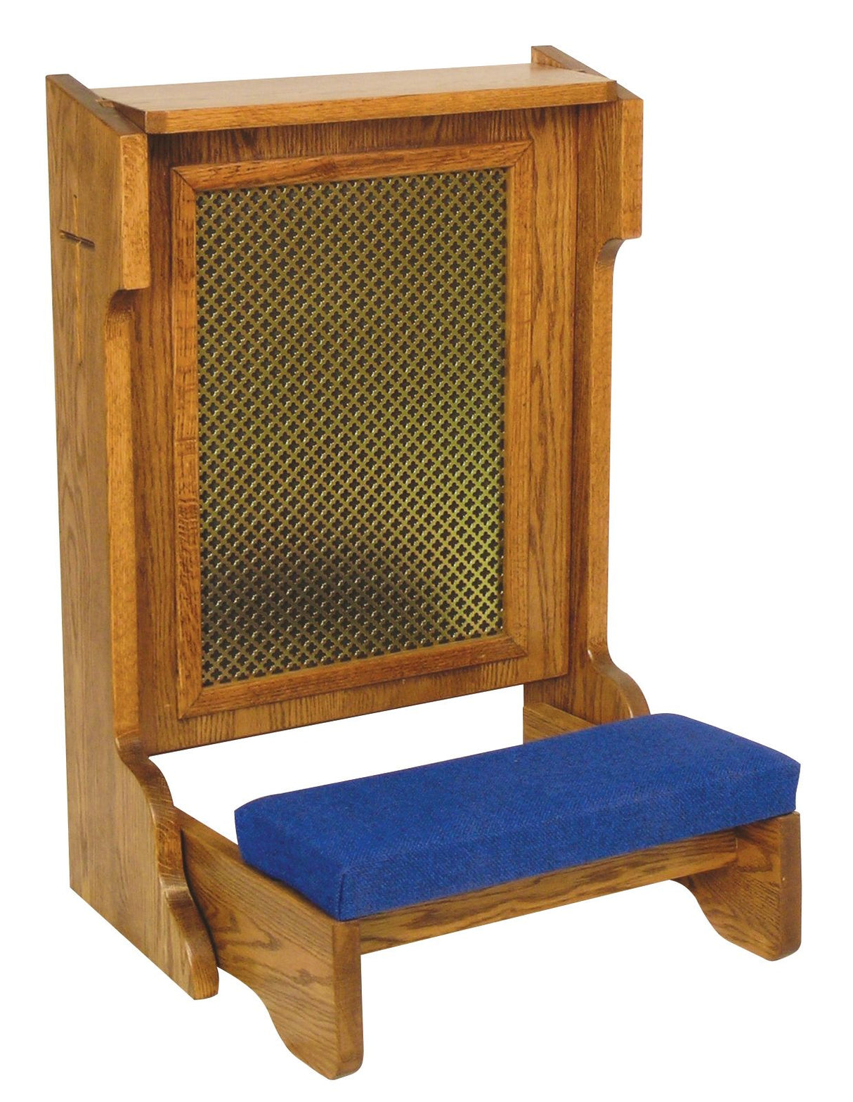 Pecan Confessional Prie Dieu with Folding Kneeler 2455