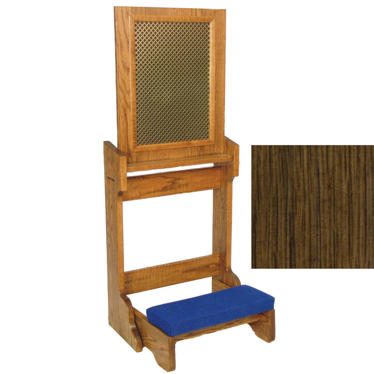 Walnut Confessional Prie Dieu with Folding Kneeler 2455