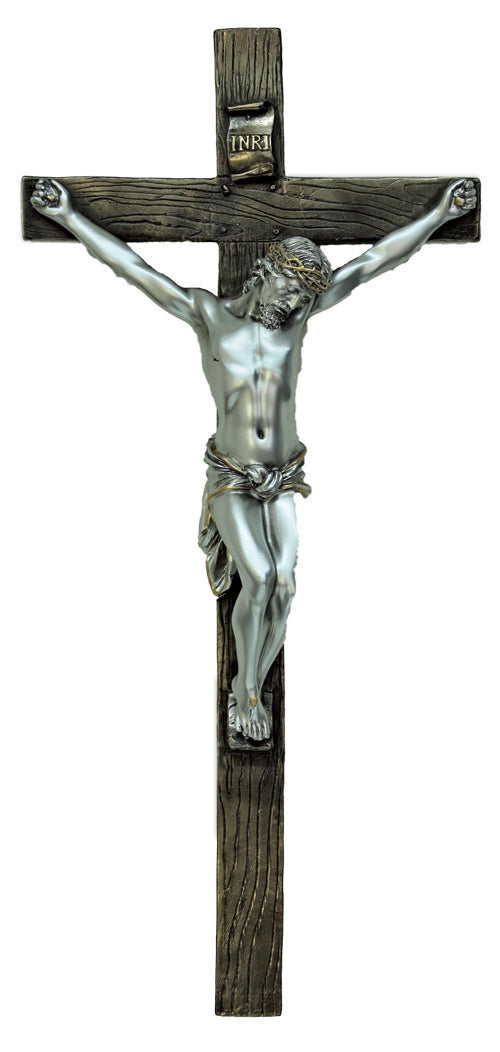 13inch Cold-cast Bronze Wall Crucifix