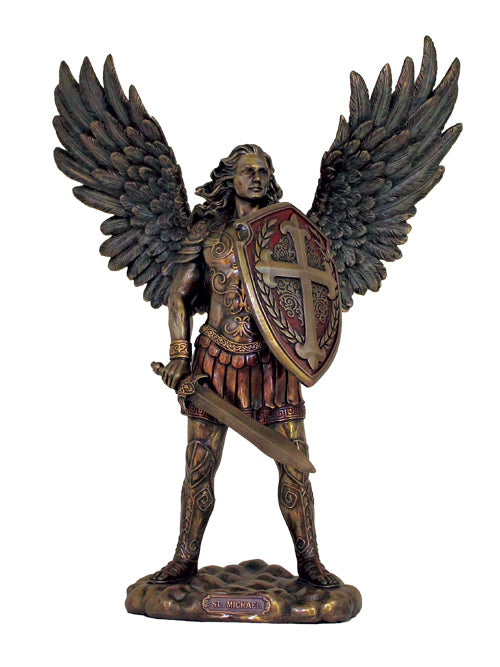 Saint Michael the Archangel Statue without Devil in Cold-cast Bronze