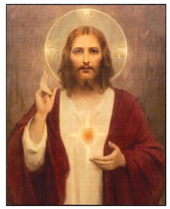 Sacred Heart by Charles Bosseron 8x10 Wall Plaque