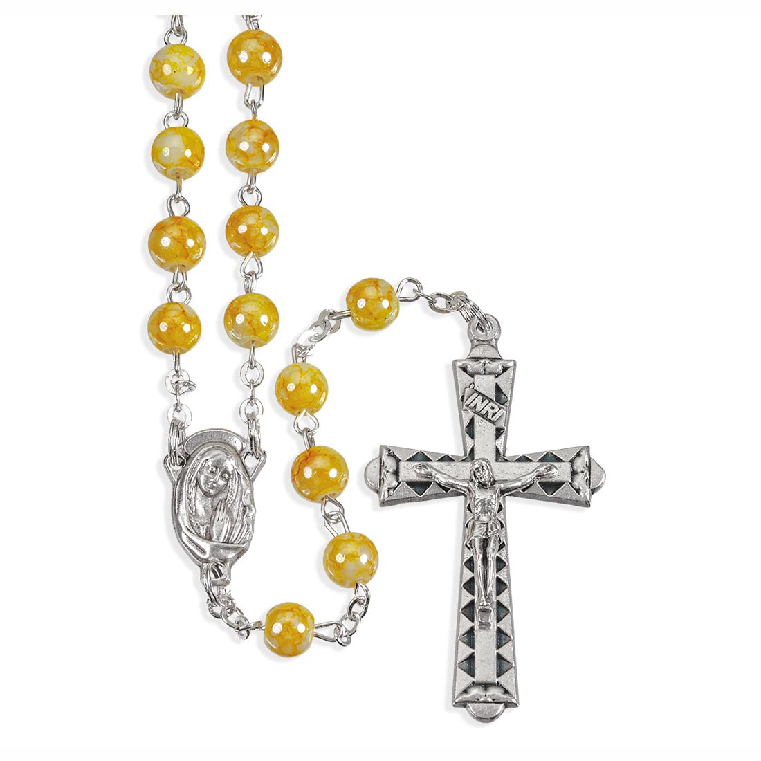 Lemon Marble Color Budget Rosary