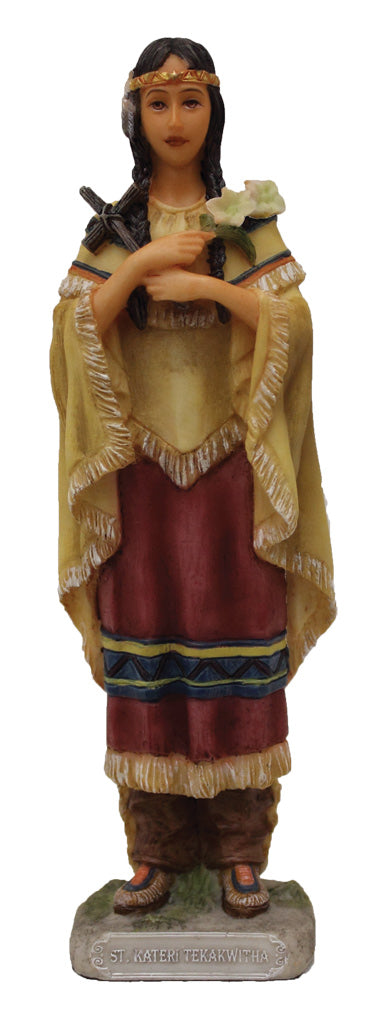 5.5" St Kateri Statue in Full Color