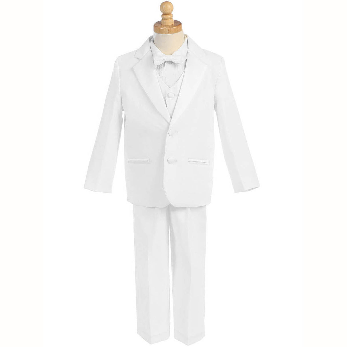 White Communion Tuxedo with Vest & Bowtie