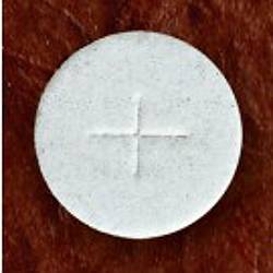 1-3/8 inch White Altar Bread Wafers in Container