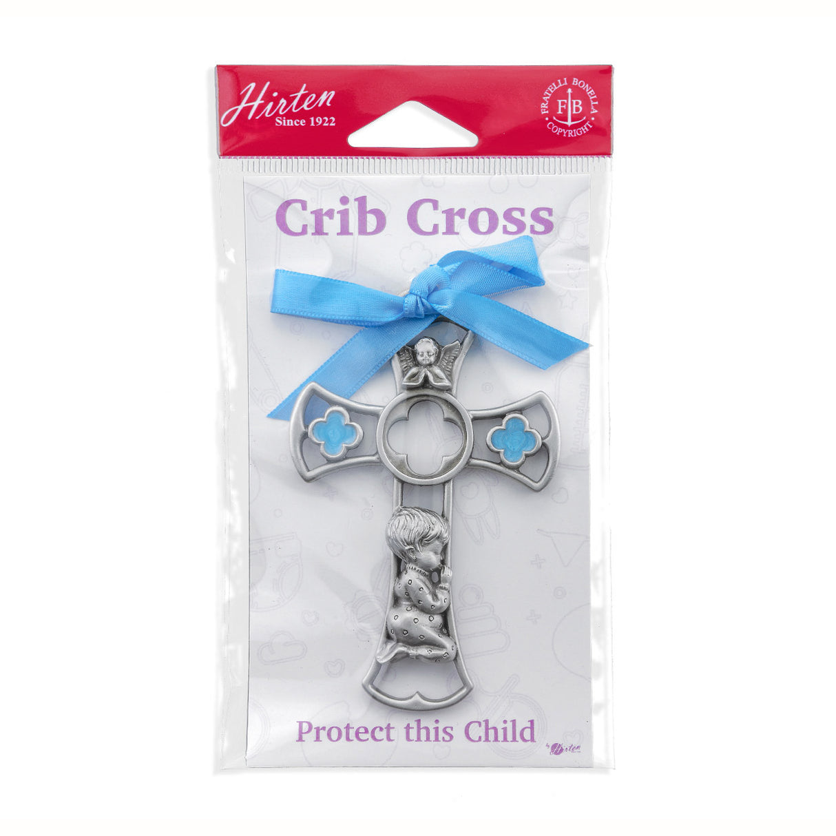 Blue Protect This Child Crib Cross with Boy