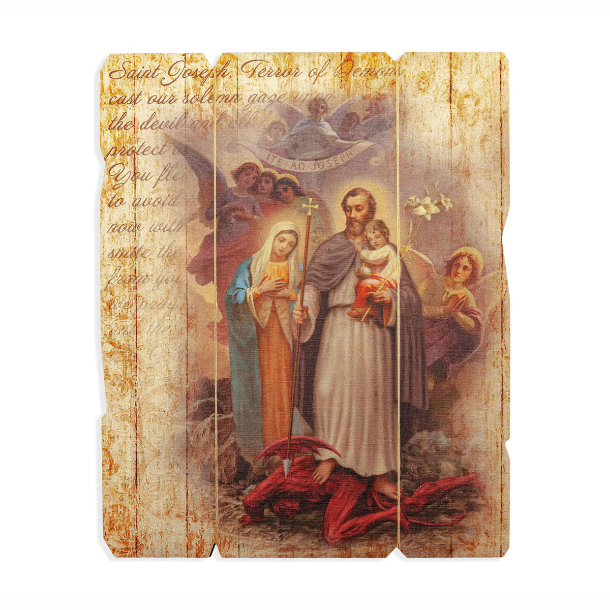 St Joseph Terror of Demons Vintage Panel