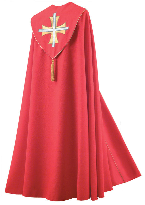 Red Cope with Gold and White Thomas Cross