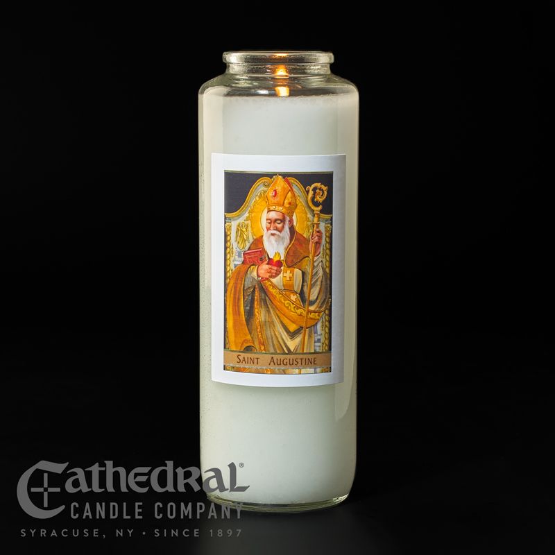 6 day St Augustine Devotional Candle