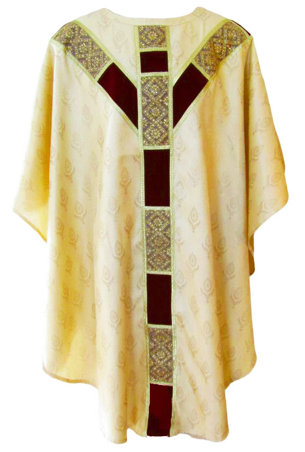 Velveteen and Gold Y Orphrey Chasuble 21516