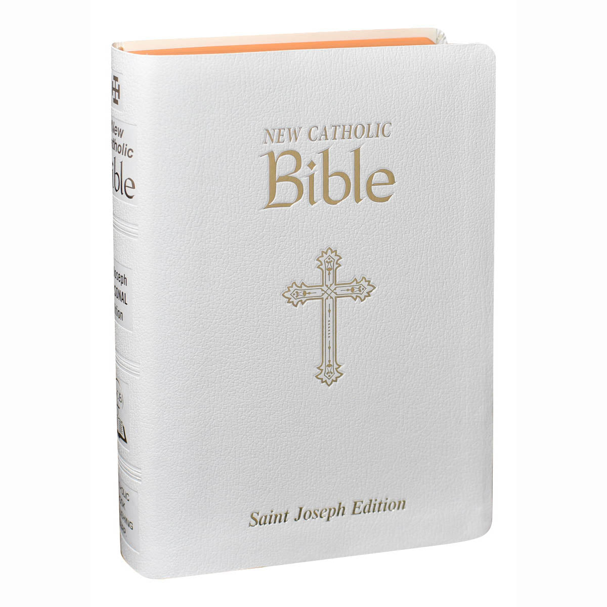St Joseph New Catholic Bible White Imitation Leather 608/10W